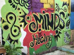 02D Colourful mural mind healing, inner peace by LifeChildArt inside Life Yard Paint Jamaica street art Kingston Jamaica
